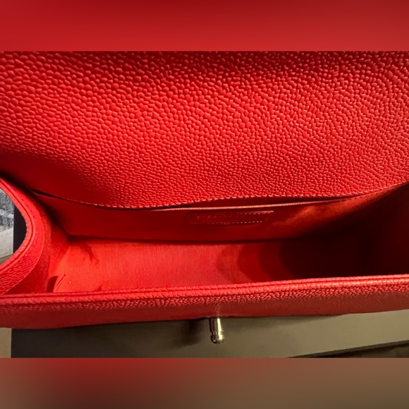 Red Chanel Medium Boy Bag with Ruthenium Hardware - Picture 2 of 11